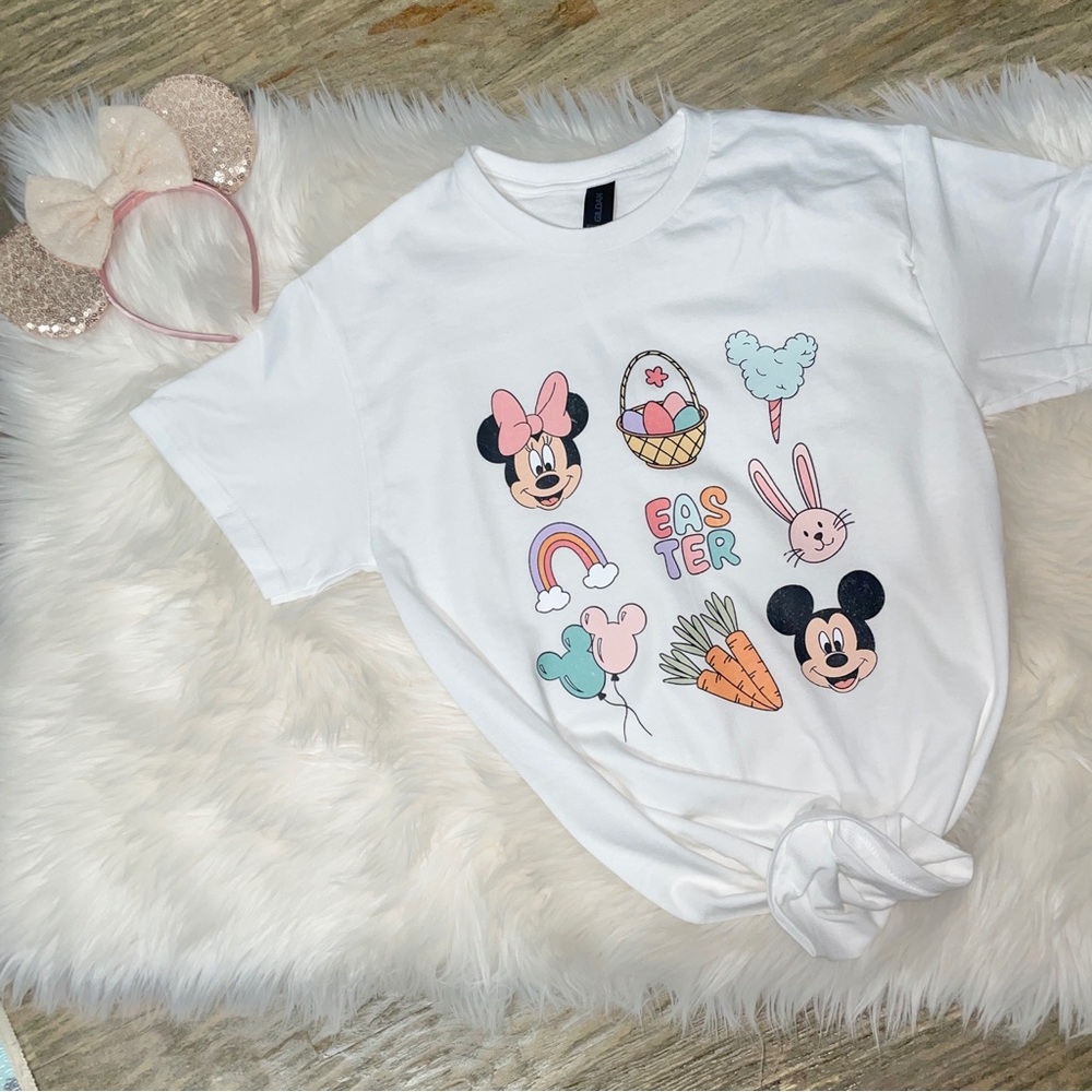 Easter Disney Graphic T-Shirt - White